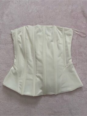 Garage Ivory Strapless Corset Bandeau Top
